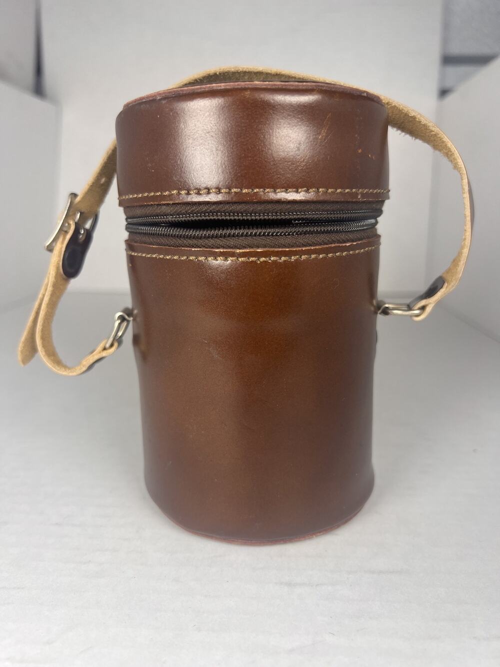 Vintage E. Leitz Leica Brown Leather Lens Case #3 USA